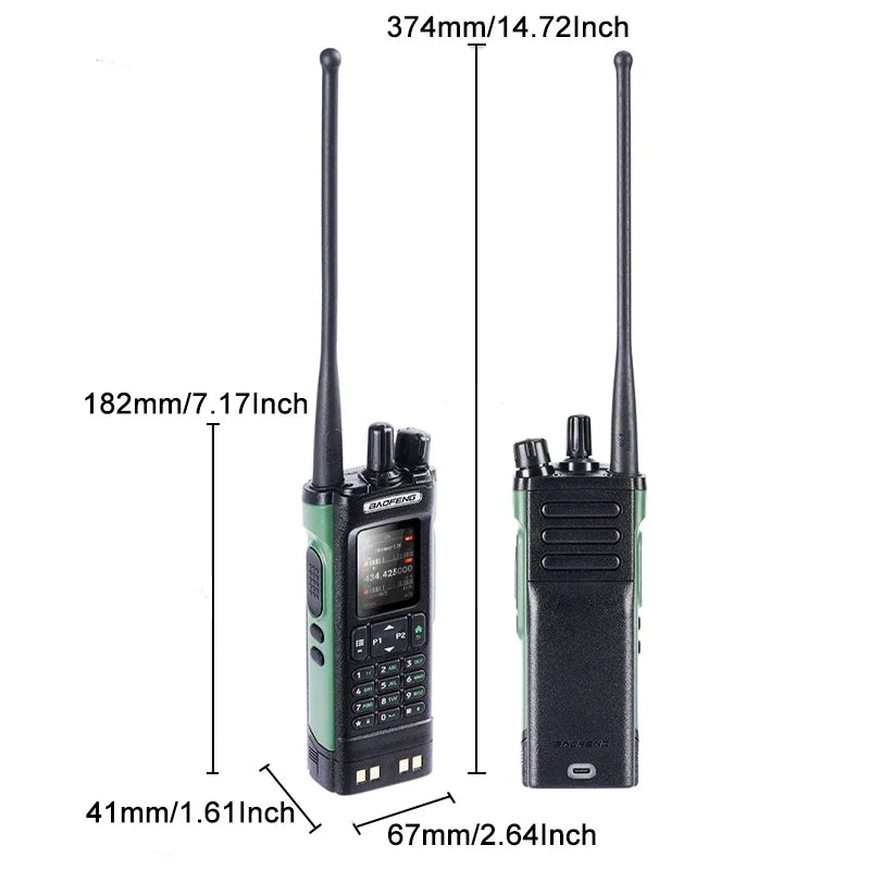 Baofeng UV 32 Walkie Talkie 10W GPS Bluetooth Programming Wireless Copy Frequency Multi Band USB-C FM AM Ham Radio Updated UV25M