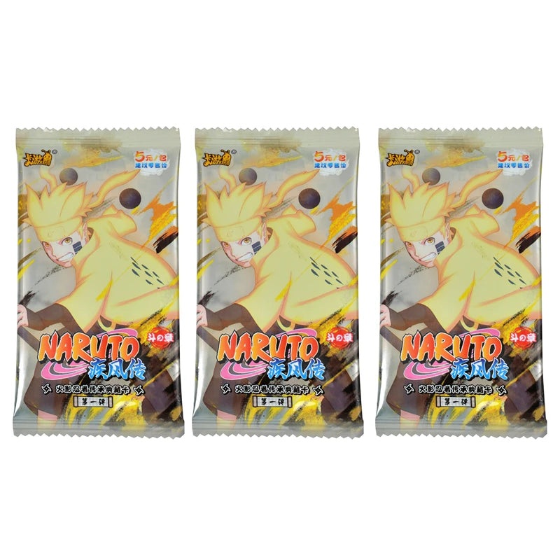 KAYOU Original Naruto Cards Uzumaki Sasuke Ninja Game Collection Rare Cards Box Flash Cards Toys For Children Christmas Gift