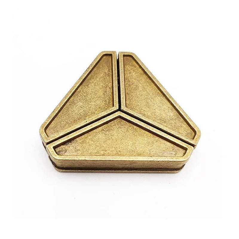 Alloy Triangle Lock Puzzle Brain Teasers Adults IQ For Children Quebra Cabeça Rompecabezas Metal Juegos De Ingenio Y Logica