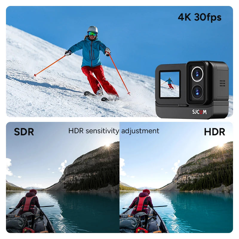 SJCAM SJ20 Dual Lens Dual cameras 4K Action Camera Waterproof 5G WiFi Touch Screen action cam camera sport helmet New In 2024