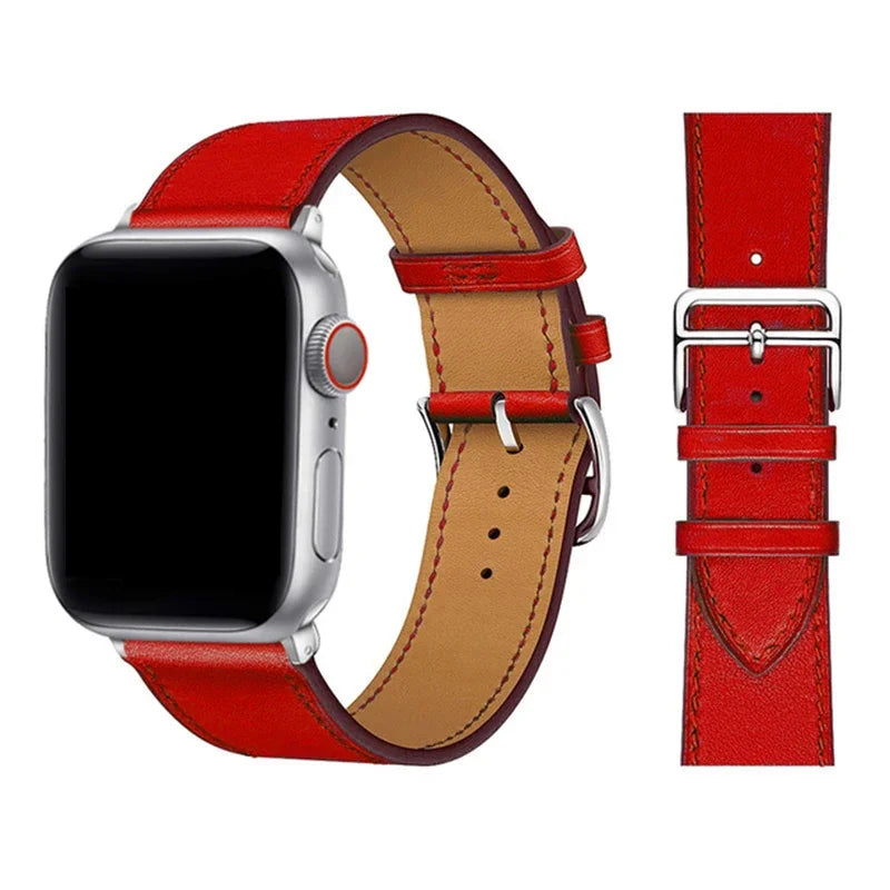 Leather Loop Band for Apple Watch Ultra 49mm 45mm 40mm Sport Strap Wristband Bracelet for IWatch Series 10 9 8 7 6 3se 42mm 46mm