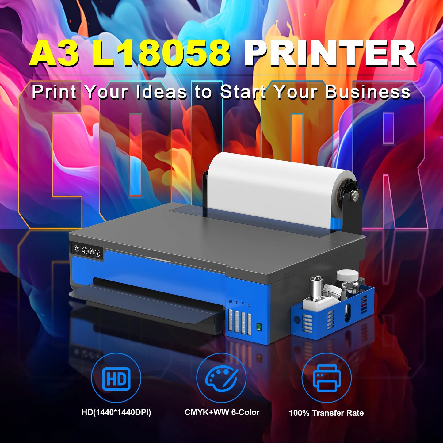 Colorsun XP600 DTF Printer For Epson L18058/L8058 impresora a3/a4 dtf T-Shirt printing machine For T-Shirt Shoes Hoodie Bags