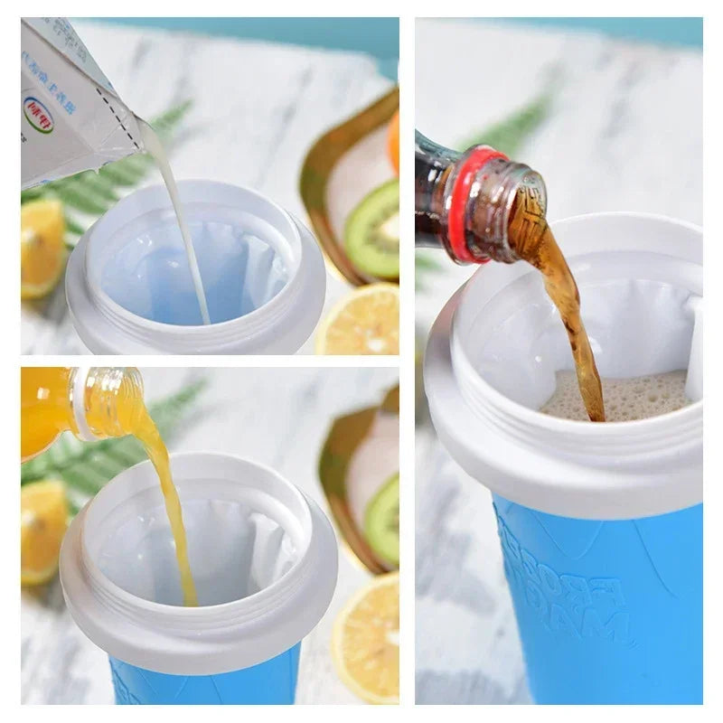 Slushy Maker Cup Slushy Cup For Homemade Smoothies Juice Ice Cream Summer Squeeze Beker Kitchen Tool