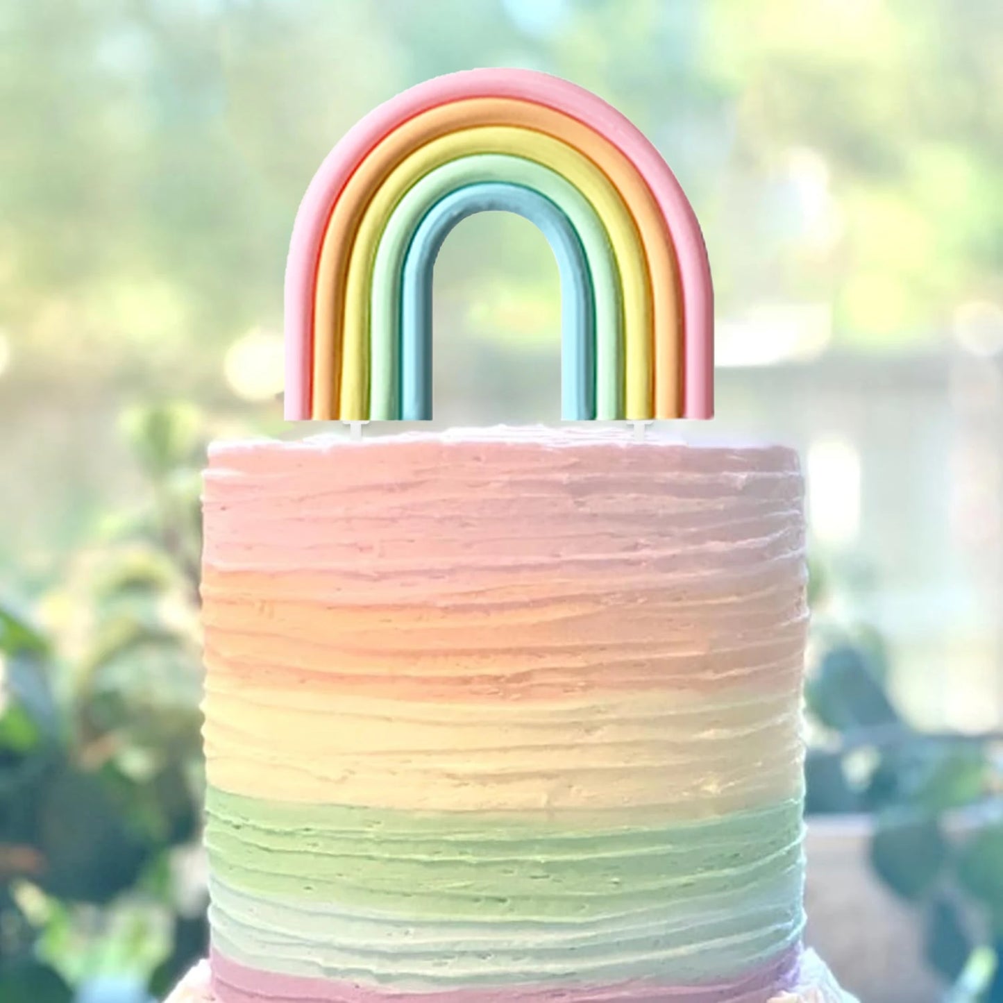 Rainbow Cake Toppers,Three-Dimensional Cloud Rainbow Design Cake Picks for Party Birthday Wedding Cake Decorations Supplies