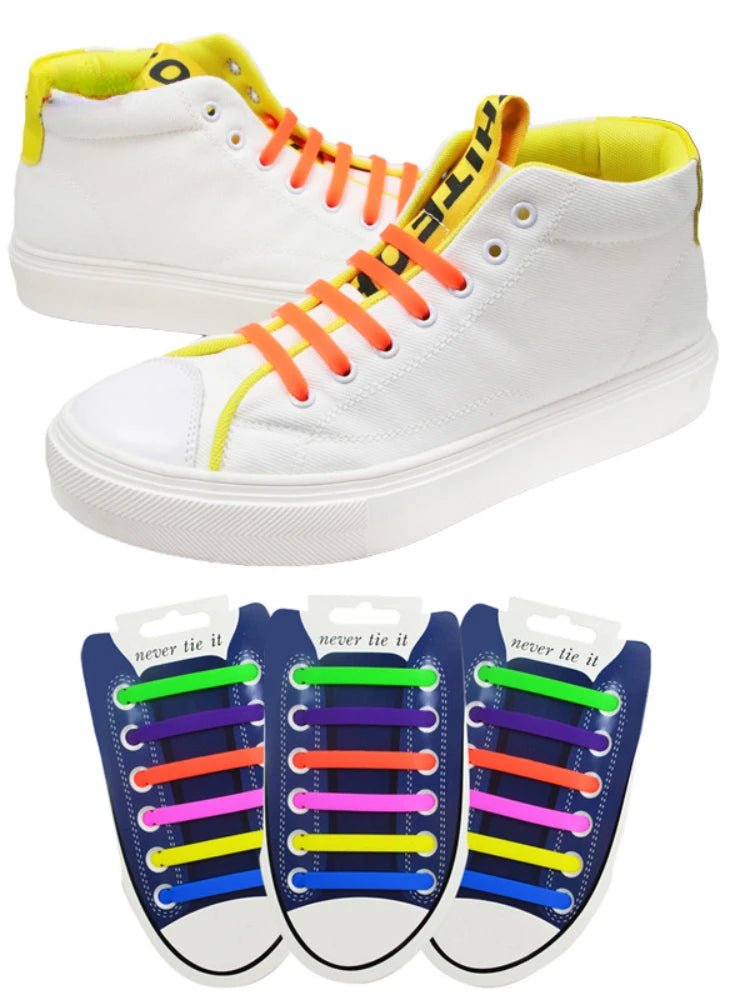 Adult elastic shoelaces, no tie, no tie, arrow shaped sports silicone shoelaces, lazy casual shoelaces