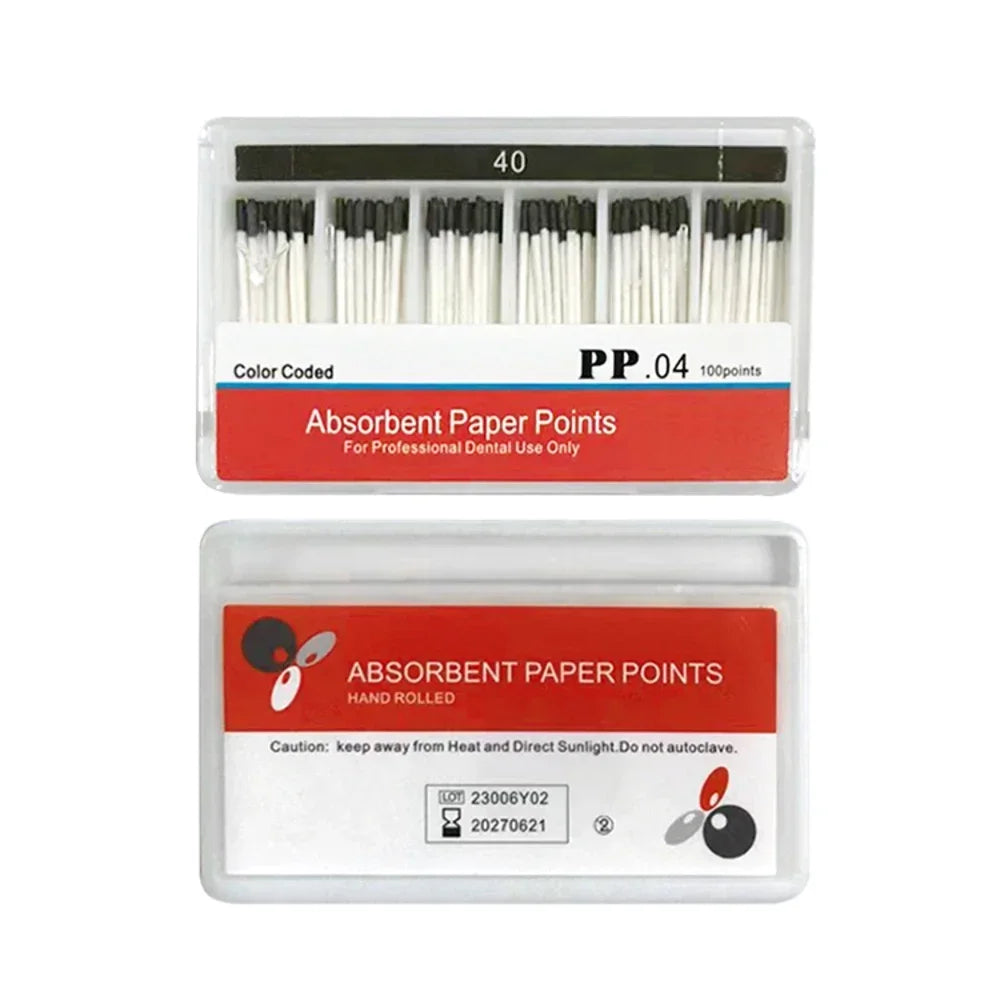 Dental Absorbent Paper Points Moisture Absorbing Paper Tips Taper 0.02 0.04 0.06 F1 F2 F3 Dental Clinics Consumables