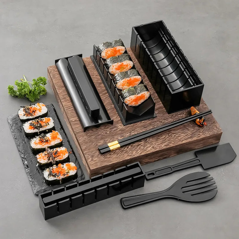 3/10Pieces Sushi Molds 10Shapes Sushi Rice Making Kit Easy Home DIY Sushi Tool Kitchen for Beginners Instruction Manual Included