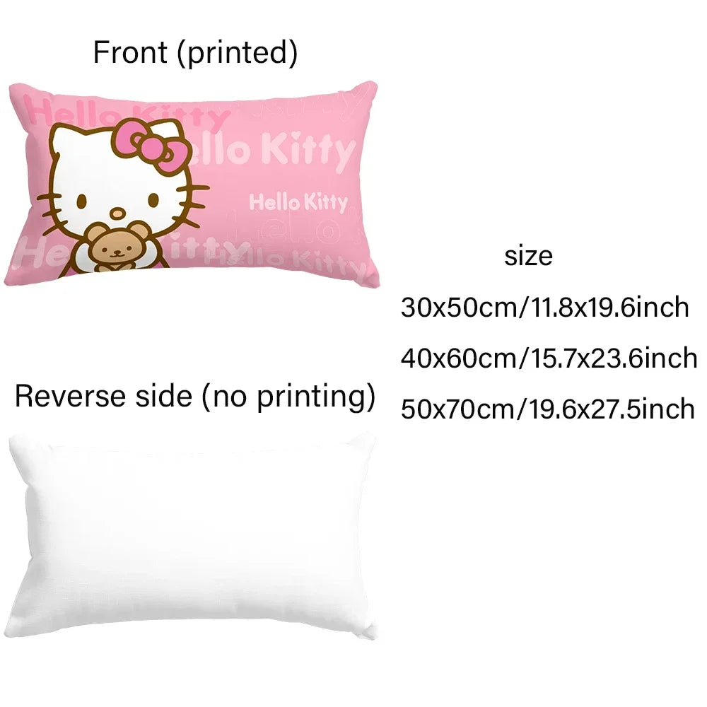 Scene Art Anime Cartoon Pillowcase, 30×50cm Rectangular Sofa Cover, 40×60cm Car Seat Cushion