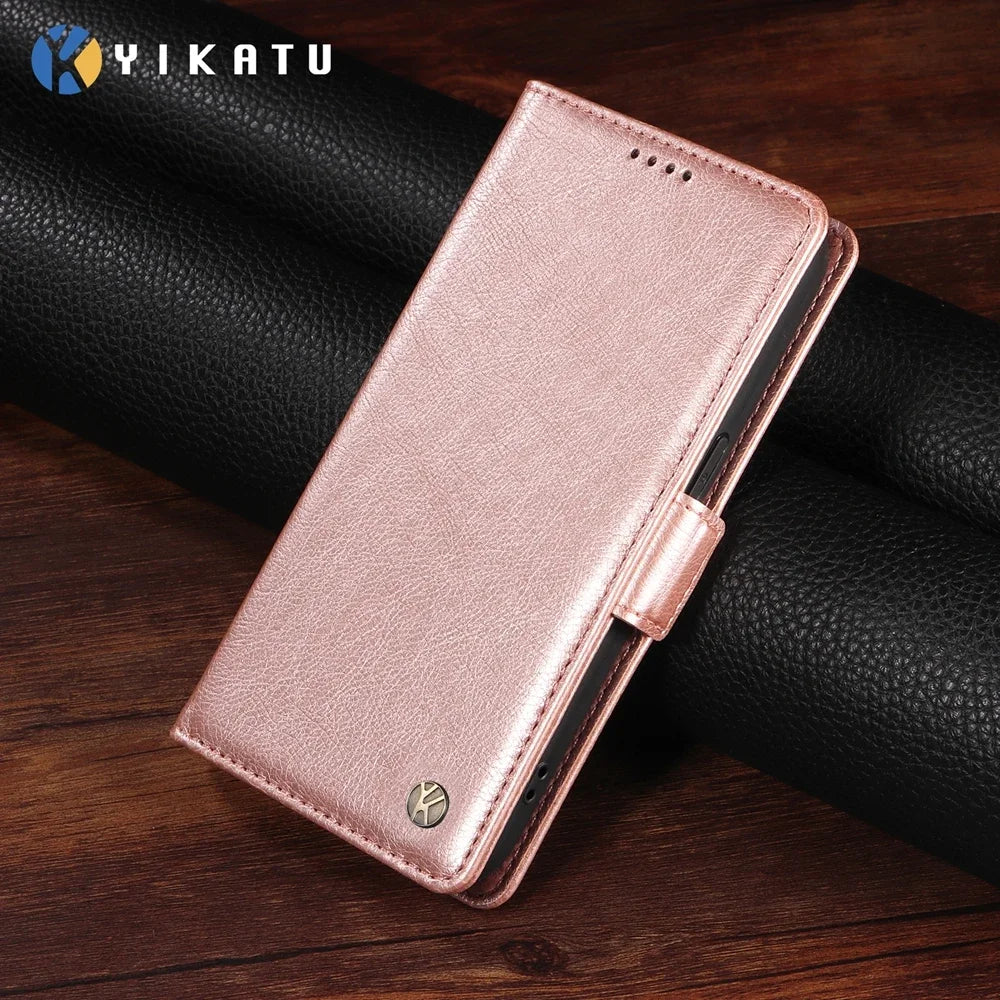 Magnetic Leather Wallet Case for Vivo Y400 V60 V50 V40 SE V30 V30E V29 V29E V27 Lite Pro 4G 5G Luxury Prenium Case Phone Cover