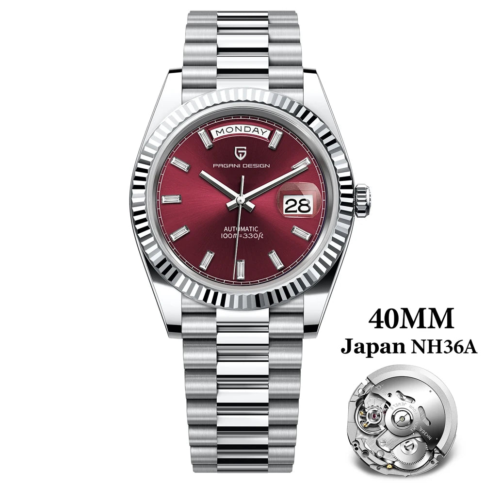2025 New PAGANI DESIGN DD40 Luxury Rose Gold Automatic Watch For Men Mechanical Watches AR Sapphire Glass Date Wrist watch Men