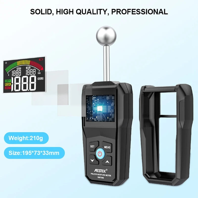1PC MESTEK WM700B Digital Wood Hygrometer without Contact Wood Moisture Detector High Quality