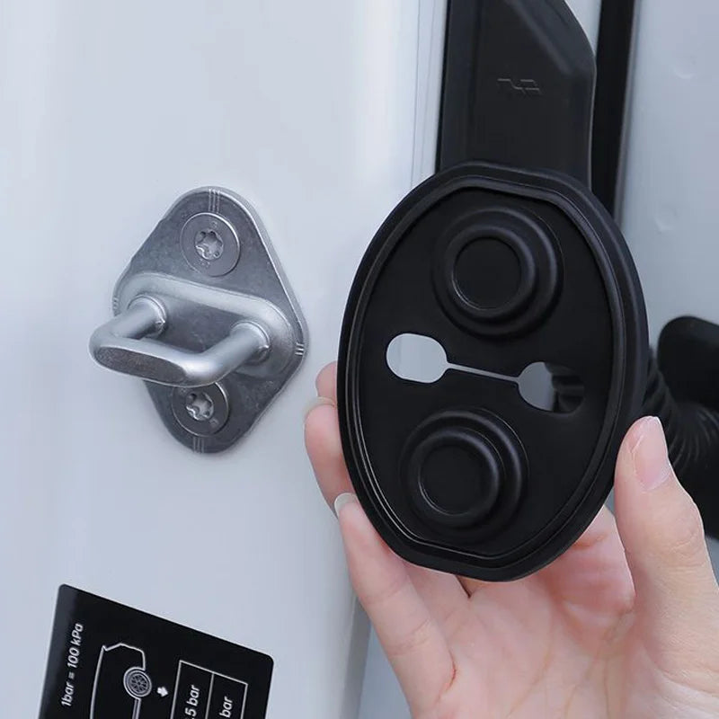 Upgrade Car Door Closing Shockproof Silicone Cushion Mute Shock Absorber Protective Covers Car Door Latch Accessories