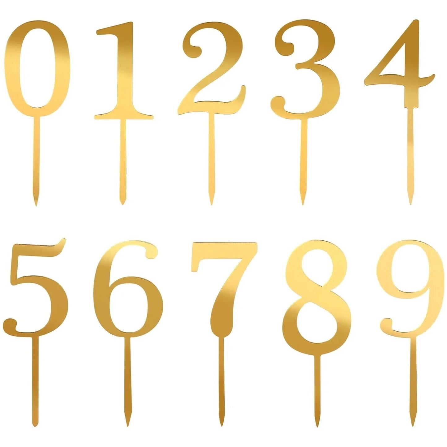 Acrylic Numbers For Cake 0-9 Numbers Happy Birthday Cake Topper Acrylic Cake Numbers Topper Gold Acrylic Happy Birthday Cake