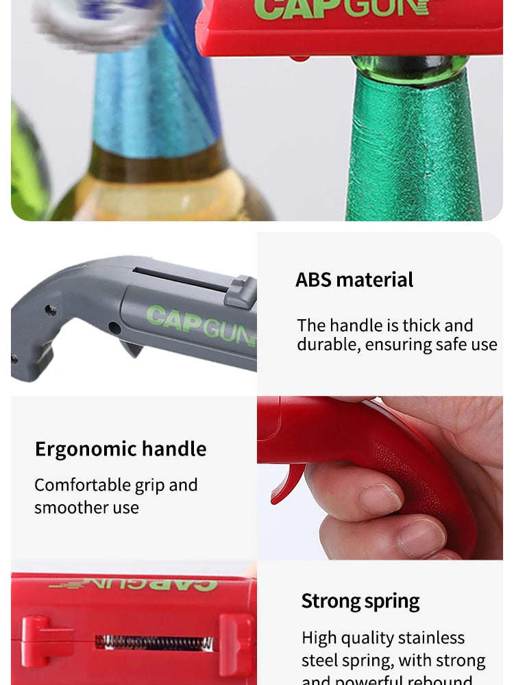 Bottle Opener Launch Spring Cap Portable Drink Bottle Opener Kitchen Party Supplies Bar Drinking Tools Kitchen Accessories