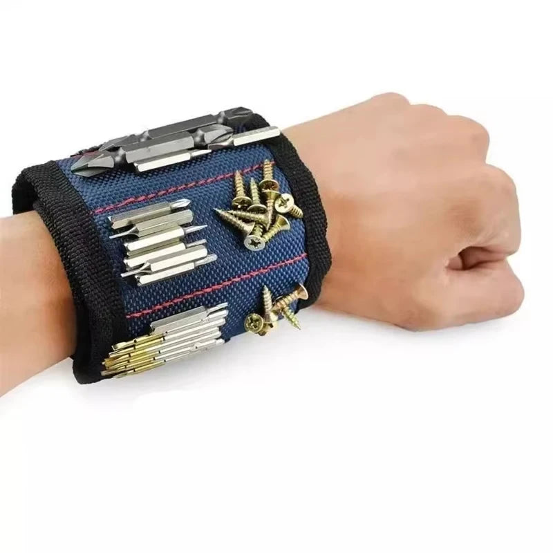 Powerful magnetic tool magnetic wristband - used to secure screws, nails, drill bits, and strong magnetic wrist tool kits parts