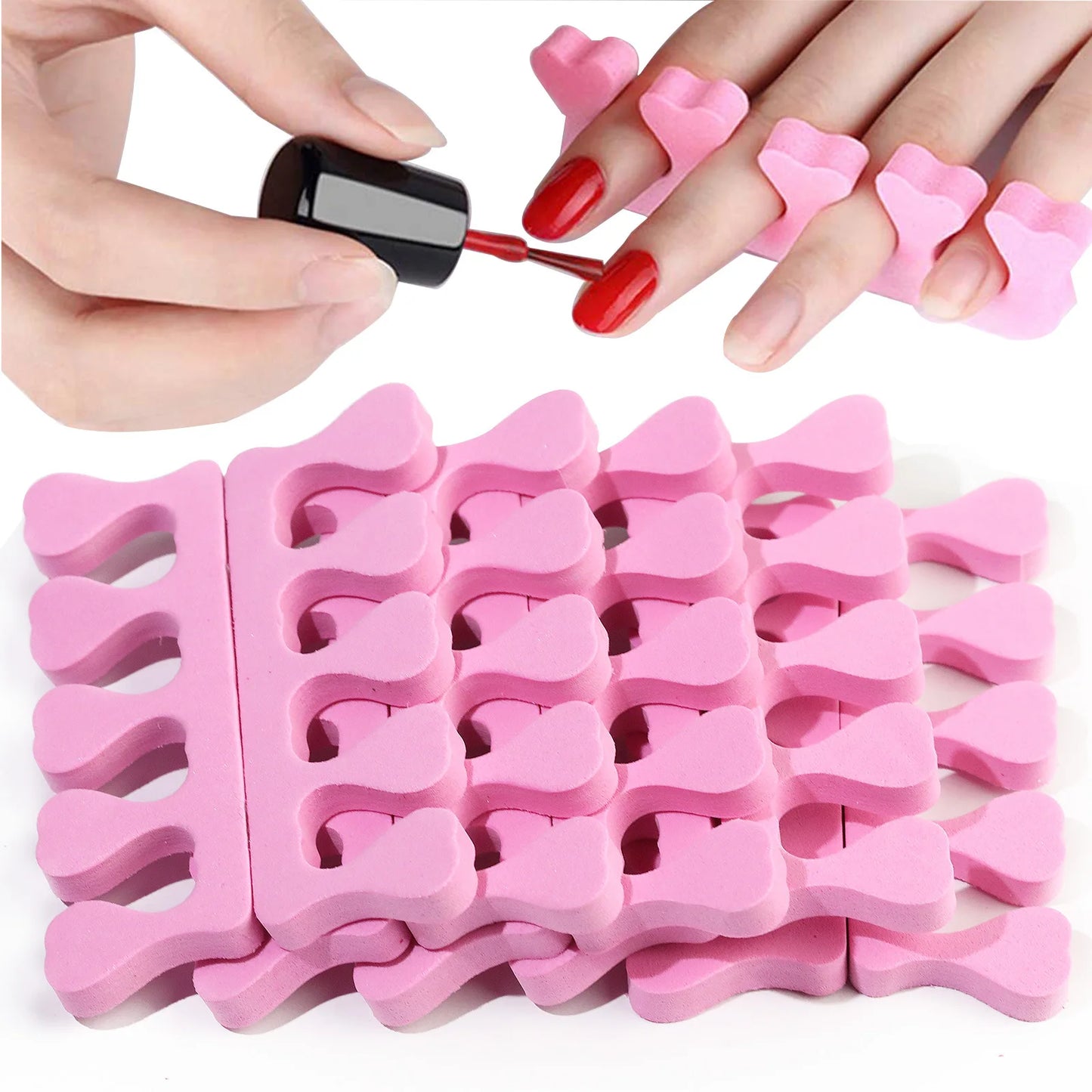 200pcs/Pack Nail Art Toe Separators Fingers Foots Sponge Soft UV Gel Polish Beauty Tools Manicure Pedicure Pack Nail Kits