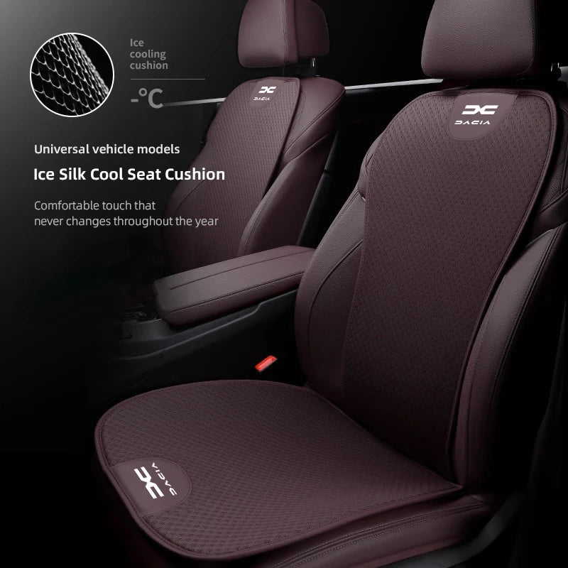 Car Ice Silk Seat Cushion Seat Covers For Dacia Duster Logan Spring Sandero Jogger Backrest Mat Rear Seat Cushion Car Interior ﻿