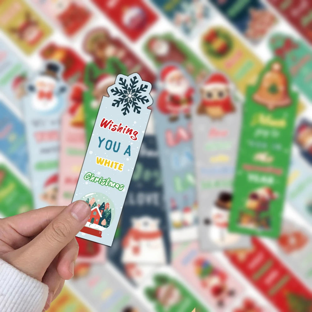 30PCS Alien Christmas Bookmark Decoration Reading Page Book Annotations Students Use Creative Gifts to Mark Cards