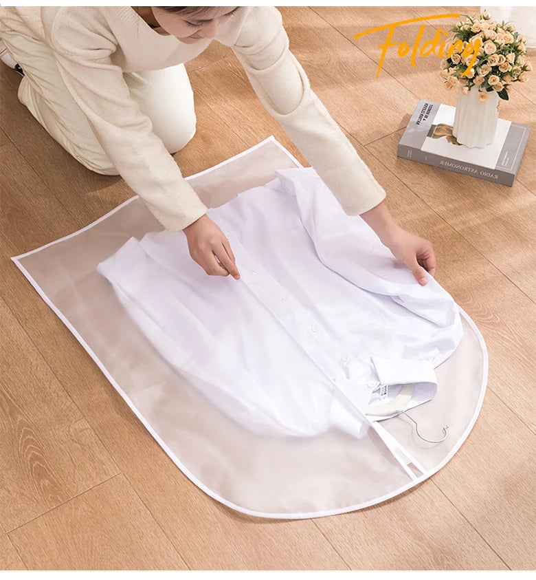 Dust proof Garment Protector Cover Bag Fully Enclosed Clothes Cover with Zipper Clothes Bags Hanging Durable Clothes Storage Bag