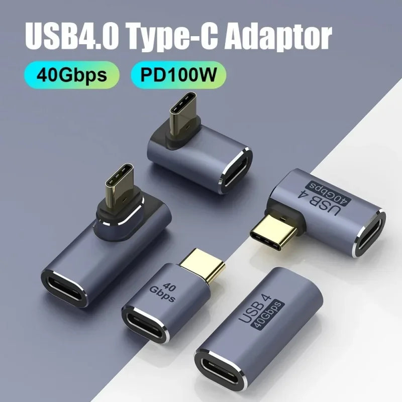 100W Metal USB C Adapter OTG 40Gbps Fast Data Transfer Type-C Charging Converter For 8K 120Hz Vedio Macbook Pro Laptop Phone