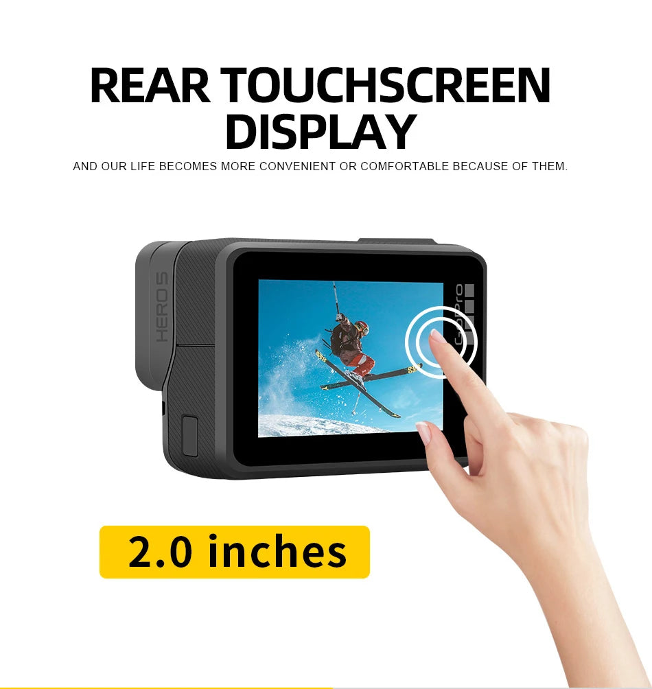 GoPro HERO5 Black Sports Camera 4k Ultra HD Video 1080P Anti Shake Cycling Helmet Go Pro Camera Optional Memory Card