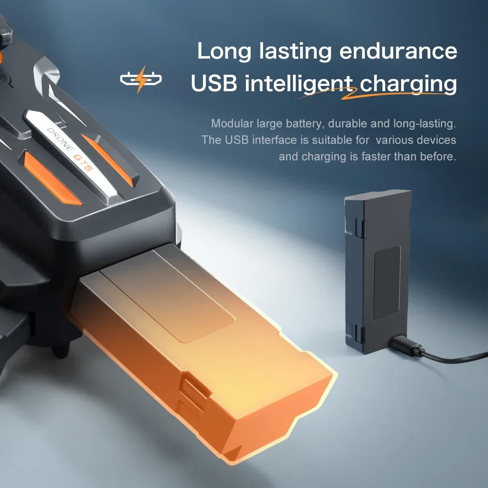 GT5 5G GPS Drone 8K Profesional Dual HD Camera Obstacle Avoidance WIFI FPV Brushless Motor Foldable RC Quadcopter Dron Toy