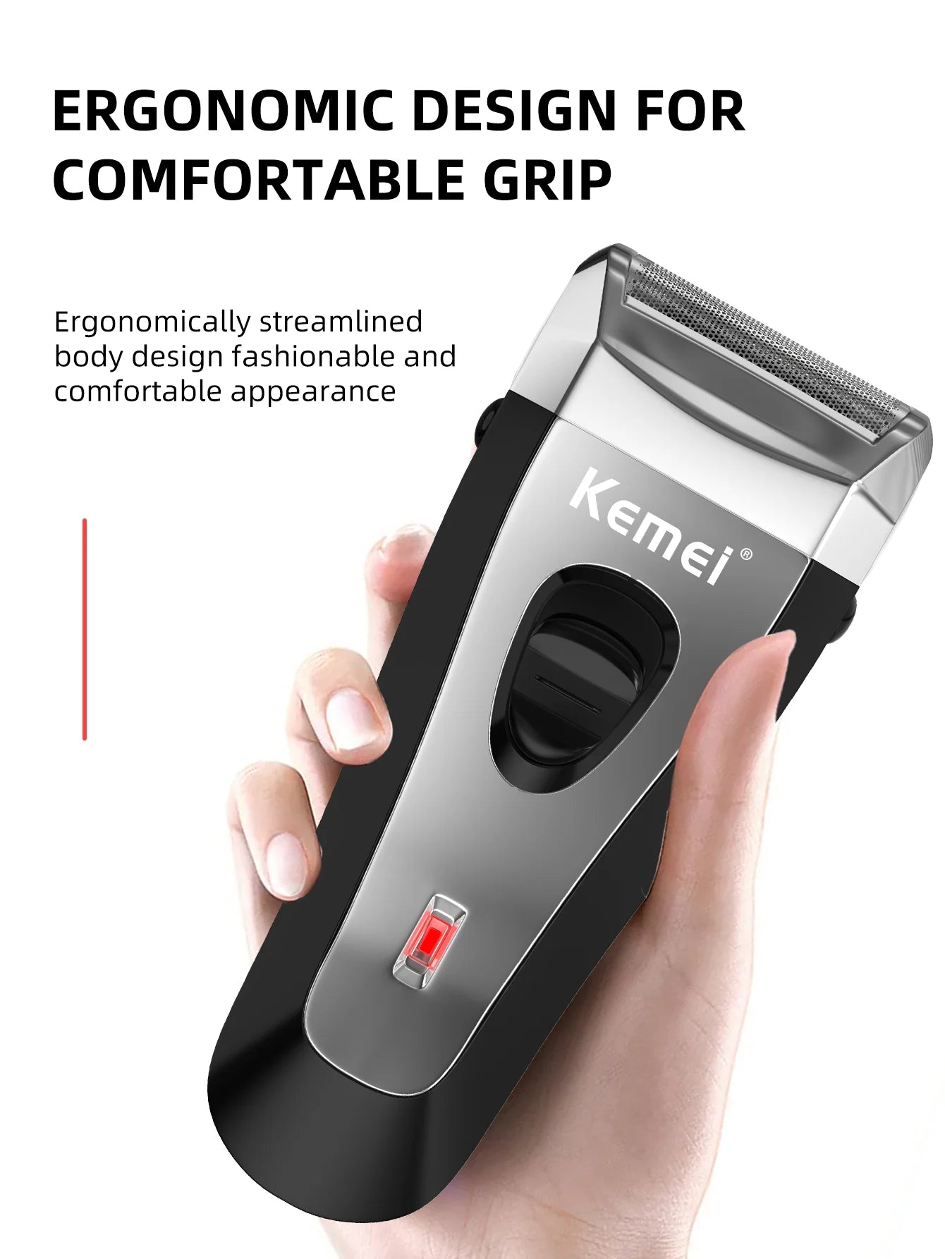Kemei KM-9038 Foil Professional Electric Shaver Portable Razor Rechargeable Beard Trimmer USB Hair Shaving Machine for Men