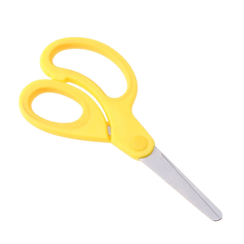 Safty Scissors For Kids Student DIY Paper Children's Left-handed Scissors Scissors With Sleeve Cutting Tool Stationery