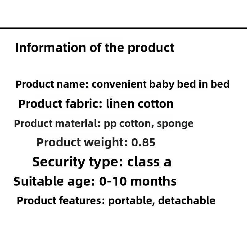 Convenient Folding Anti-pressure Crib Medium Bed Newborn Baby Isolation Bionic Travel Crib