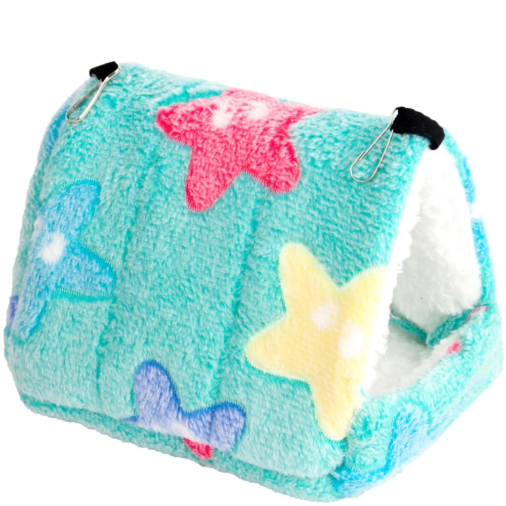 Heart Plush Pet Hamster Nest for Birds House Warm Comfortable Winter Parrot Hammock Cave Cage Hut Tent Pet Bird Cage Accessories