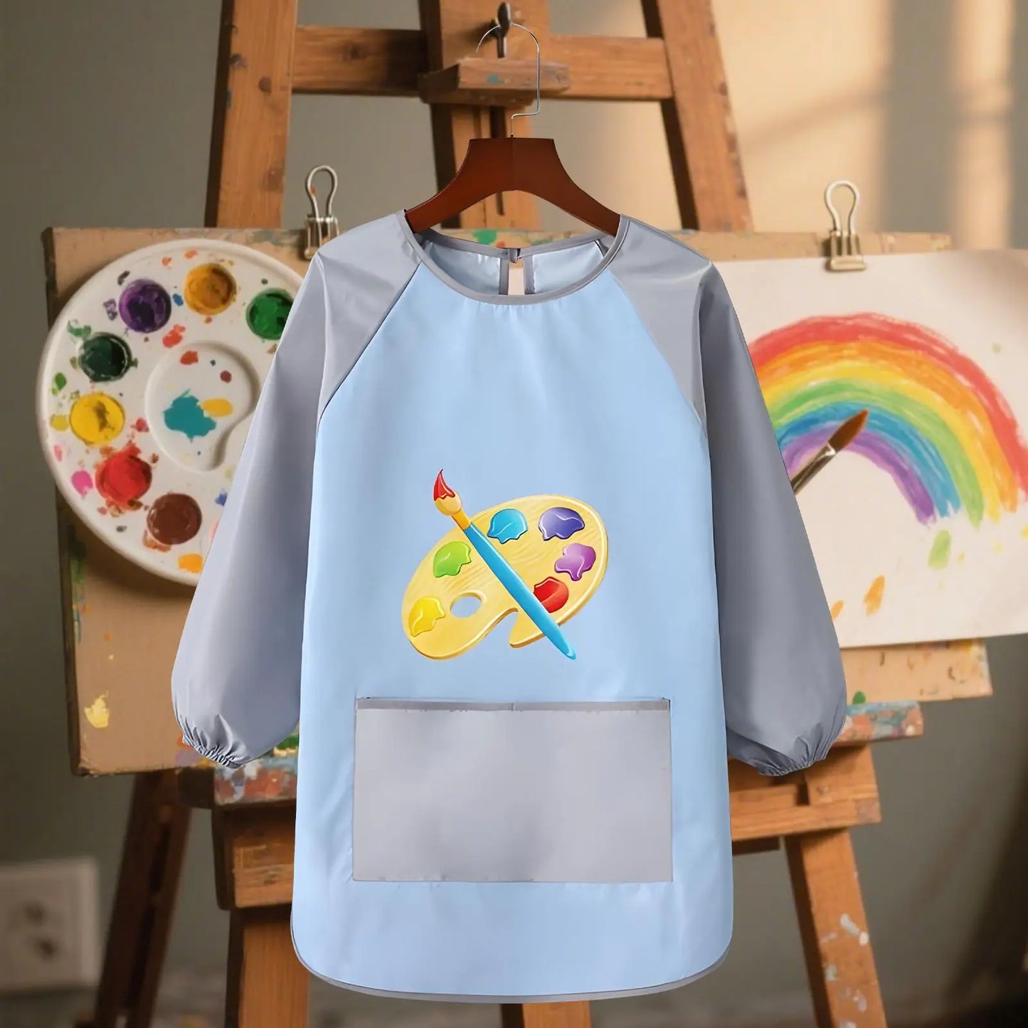 Toddler Smock For Painting Waterproof Children Apron Children Smock With Long Sleeves For Garden Painting Baking Preschool