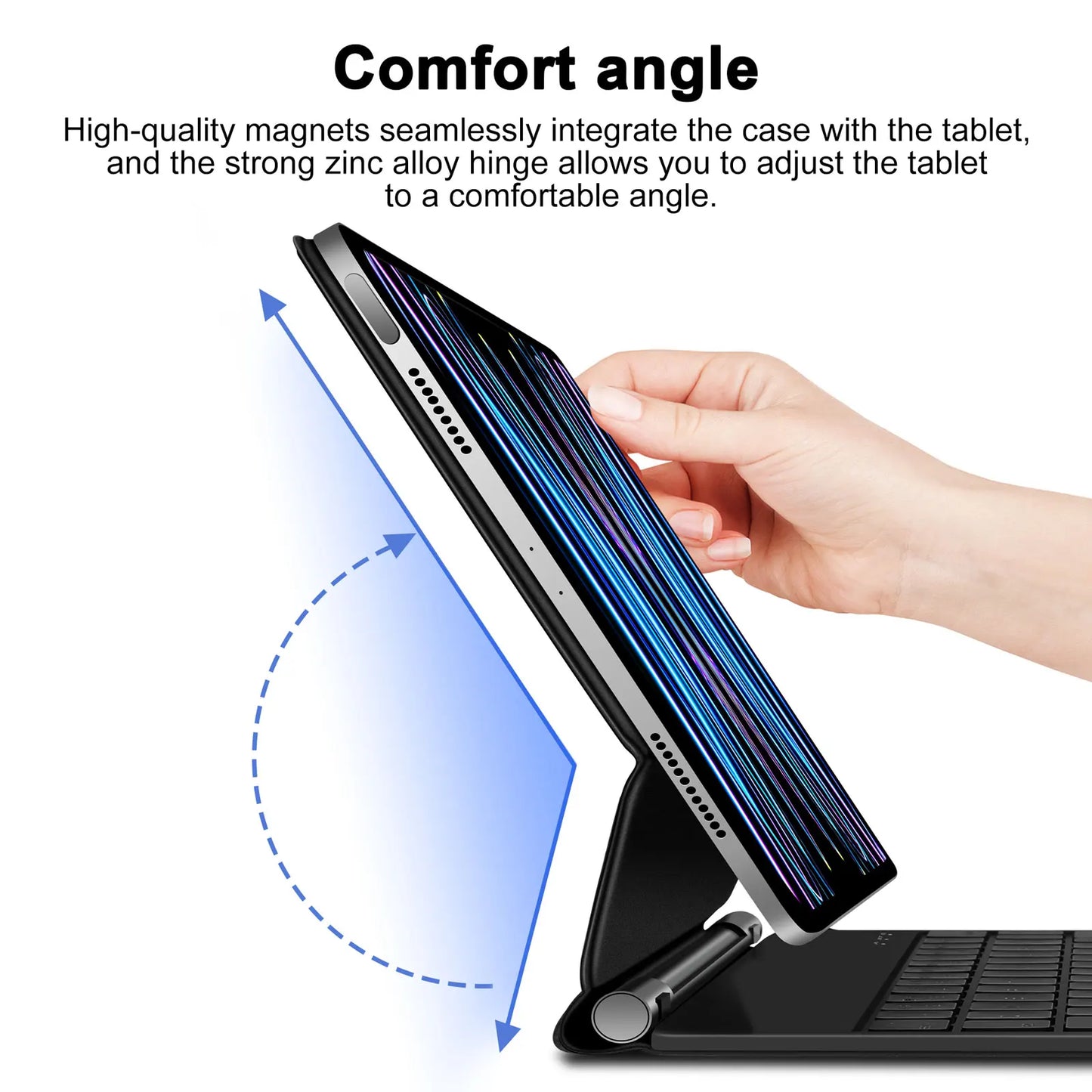GOOJODOQ Magic Keyboard for iPad Air 6 2024 13 inch case for iPad Pro 11 12 9 Pro 13 Air 4 Air 5 for iPad 10th Generation Cover