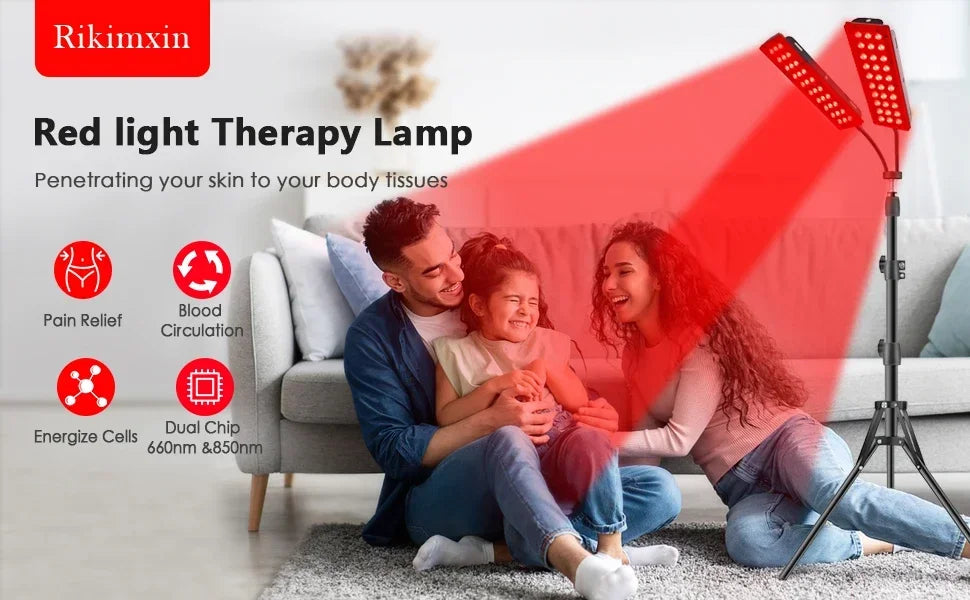 Astarexin Double Heads LED Red Light Lamp Infrared Light 850nm Near Infrared Light Device Full Muscle Body Pain Relief Skin Care