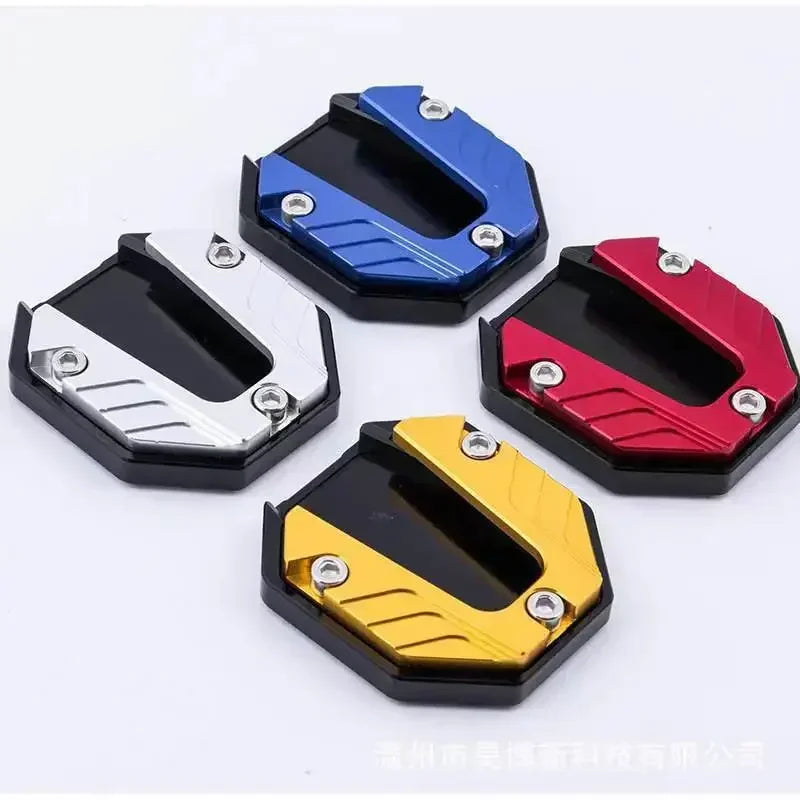 Motorcycle Kickstand Pad Anti-skid Enlarger Base Support Extension Enlarger Scooter Moped Foot Pad CNC Aluminum Alloy