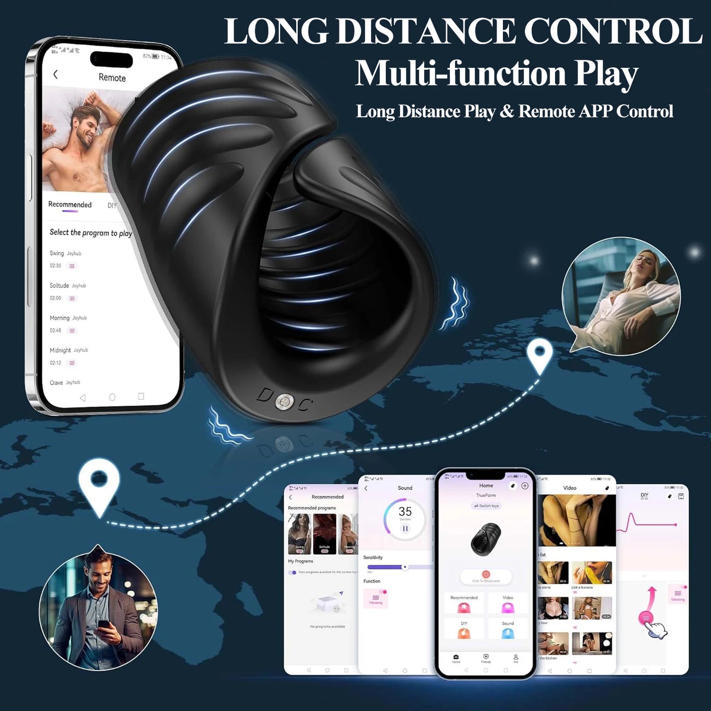 Male Masturbator Penis Training Glans Trainer Stimulator Vibrator with APP Control Delay Cock Ring Glans Trainer for Men