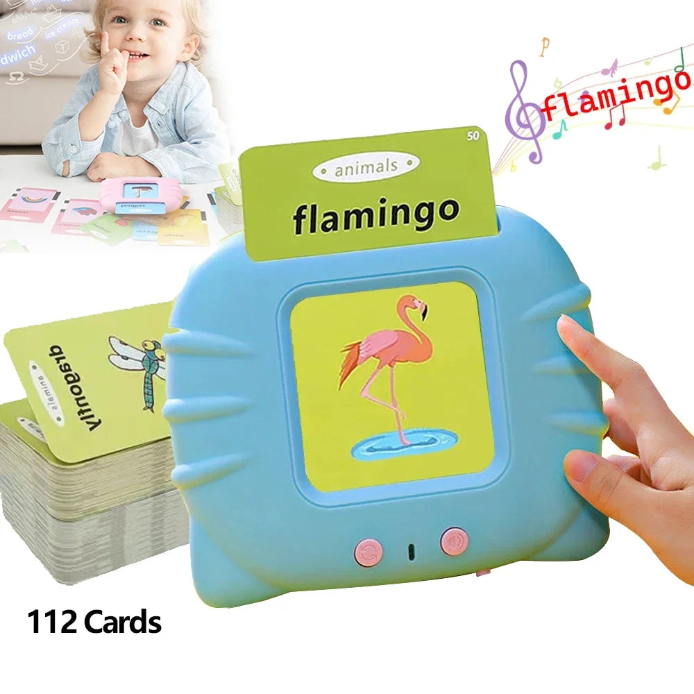 Flash Card Learning Toys Early Education Talking Flashcards for Kids Preschool English Electronic Audio Book Machine Gift