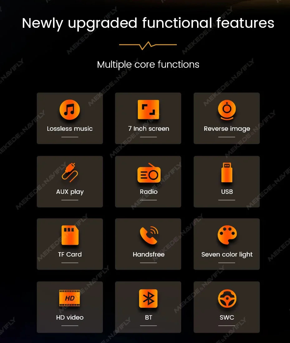 MEKEDE 1 din MP5 Player 7inch HD Touch Screen Car Radio 1DIN Auto audio USB BT TF Card For Universal Autoradio Multimedia Player