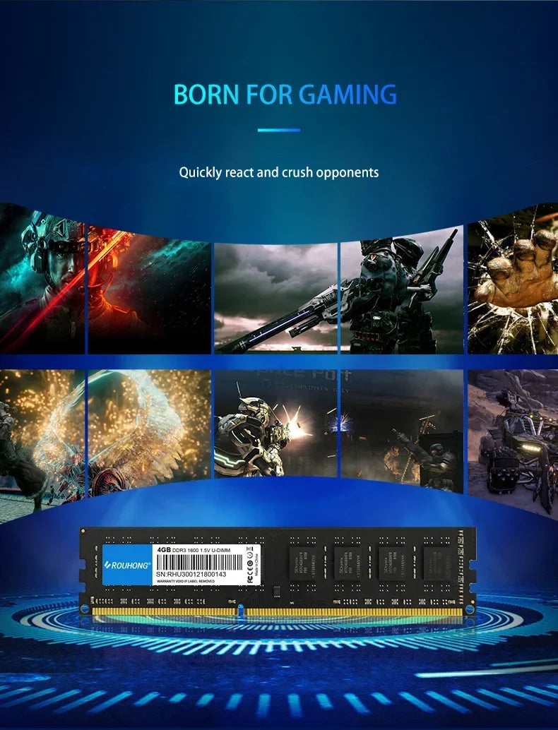 Memoria ram DDR3 Memory 8GB 4GB 1.5V 240pin 1600MHz PC3 Udimm DIMM Desktop Memory RAM