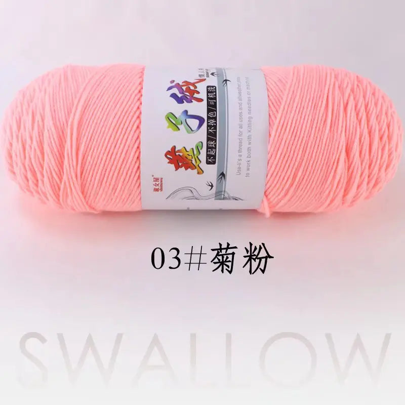 1Pc 200g Milk Cotton yarn for hand knitting Acrylic Crocheting Thread Yarn Crochet Doll sweater bag blanket slipper