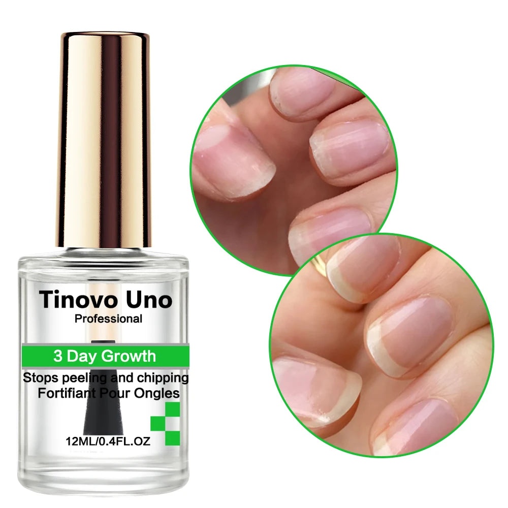 Tinovo Uno 3 Day Nail Growth Treatment Fast Keratin Nail Hardener Strengthener for Repair Brittle Thin Nails Manicure Care Tools