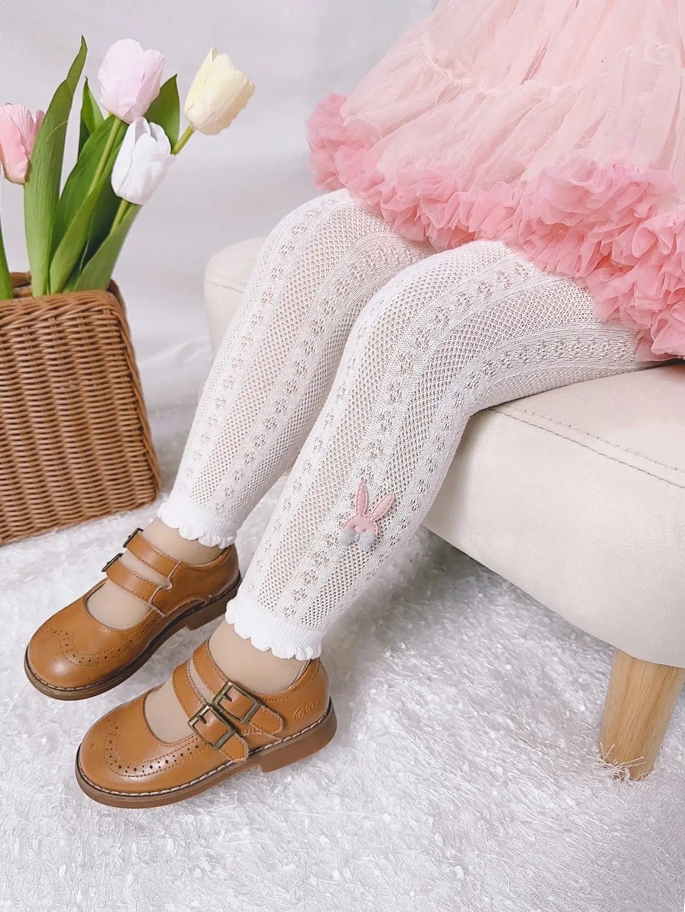 Summer New Children Breathable Knitted Leggings, Baby Solid Color Thin Mesh Lace Tights, Nine Pants for 1-14 Years Old Kids Girls