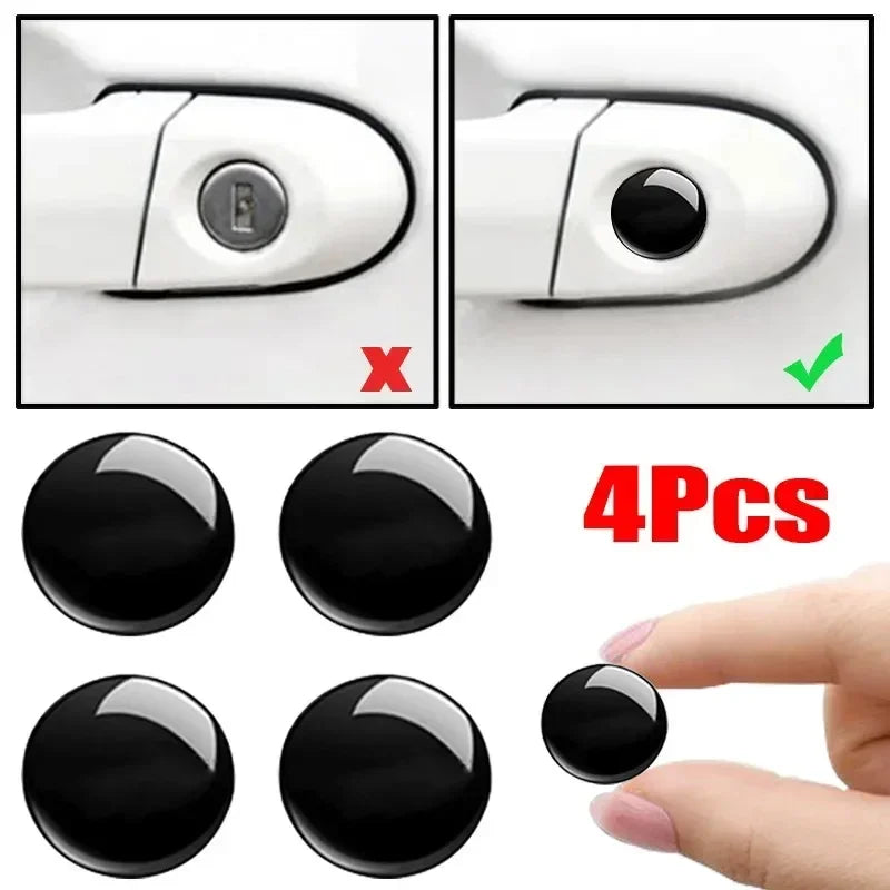 4pcs Car keyhole stickers modified sticker keyhole stickers Multifunctional Car Door Entry Guard Shield, Exterior Car Stickers