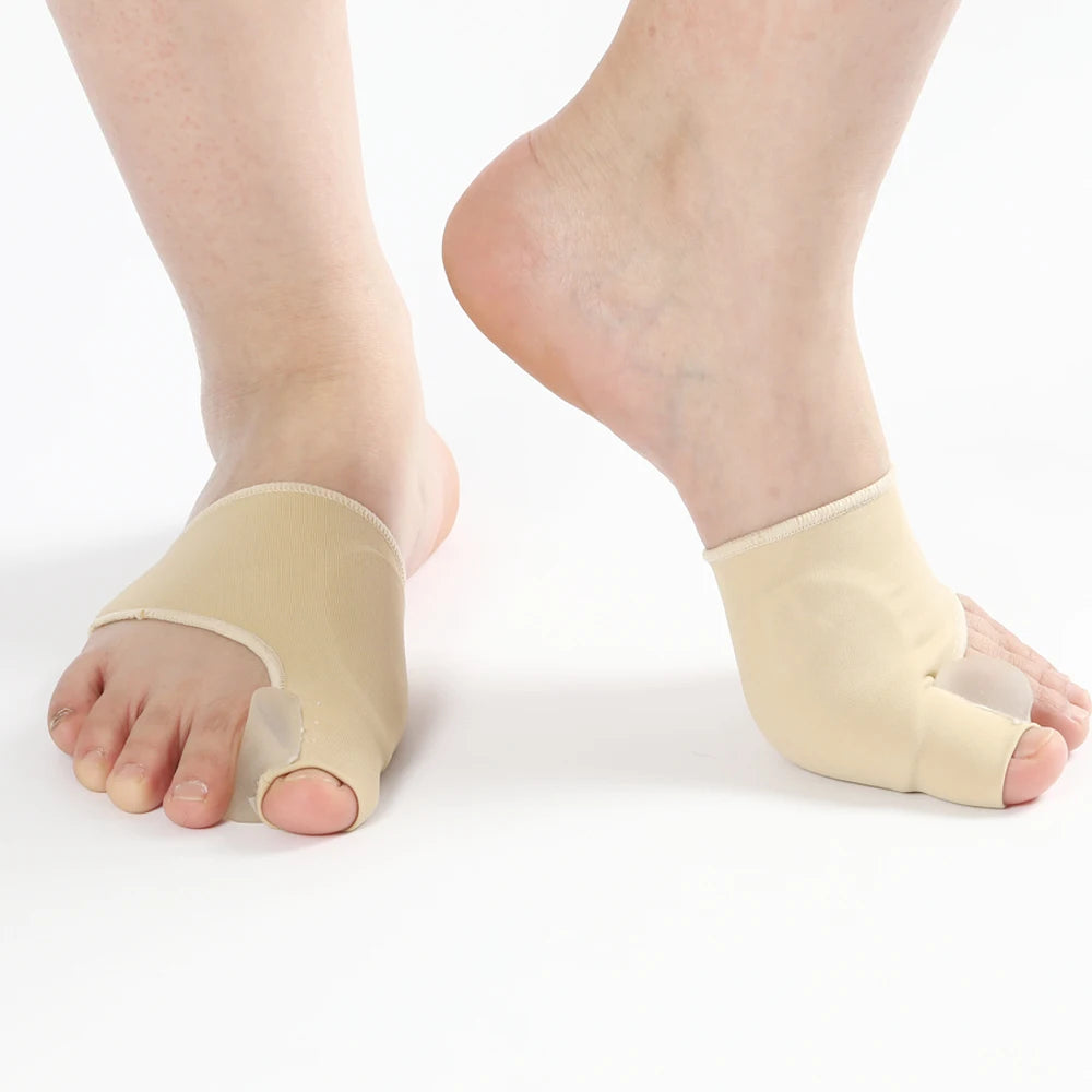2Pcs Toe Separator Hallux Valgus Bunion Corrector Orthotics Feet Bone Thumb Adjuster Correction Pedicure Sock Straightener Tools