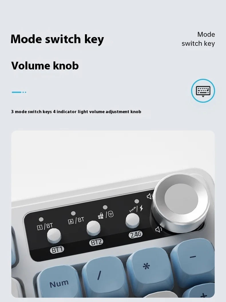 Ajazz Af98 Wireless Bluetooth Three-Mode Keyboard E-Sports Game Special Mechanical Touch Typing Office Computer Wired Keyboard