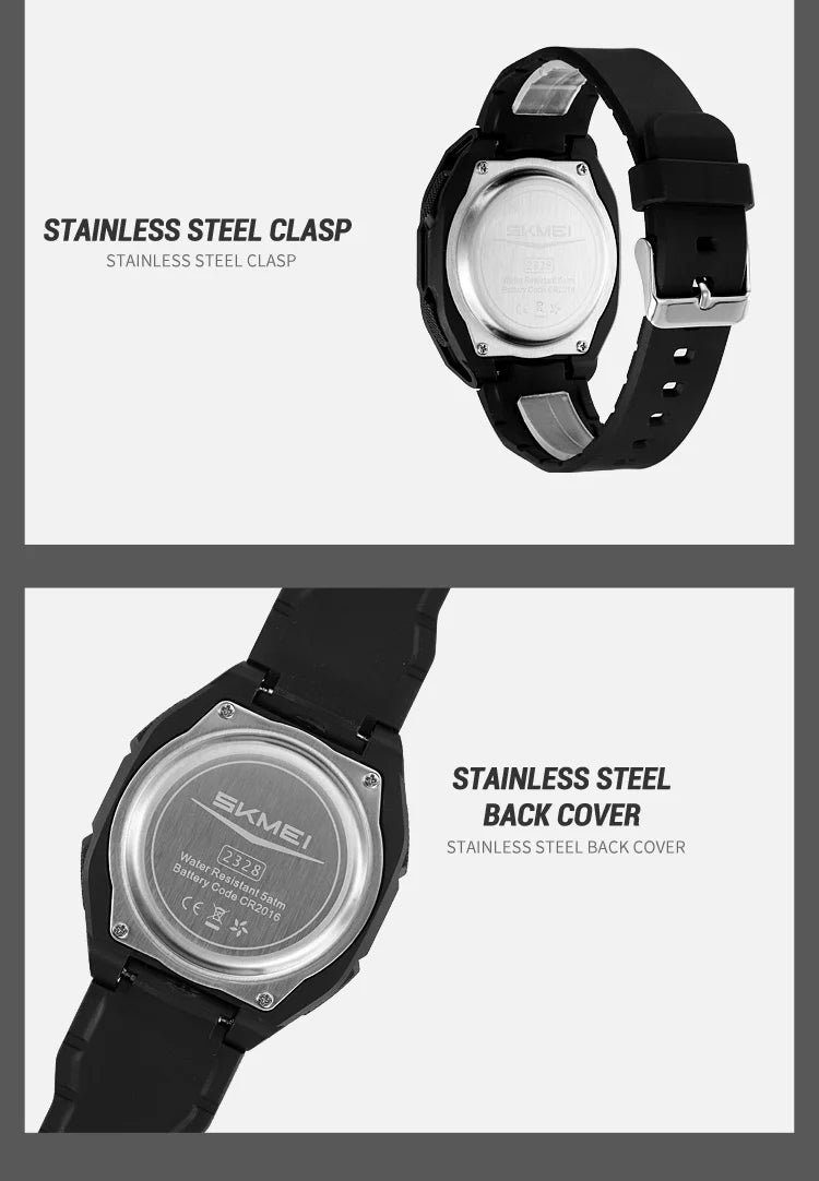 SKMEI 2328 New Original Sports Digital Electronic Watch Dual Display Multi Functional Men's Waterproof Clock relógios masculino