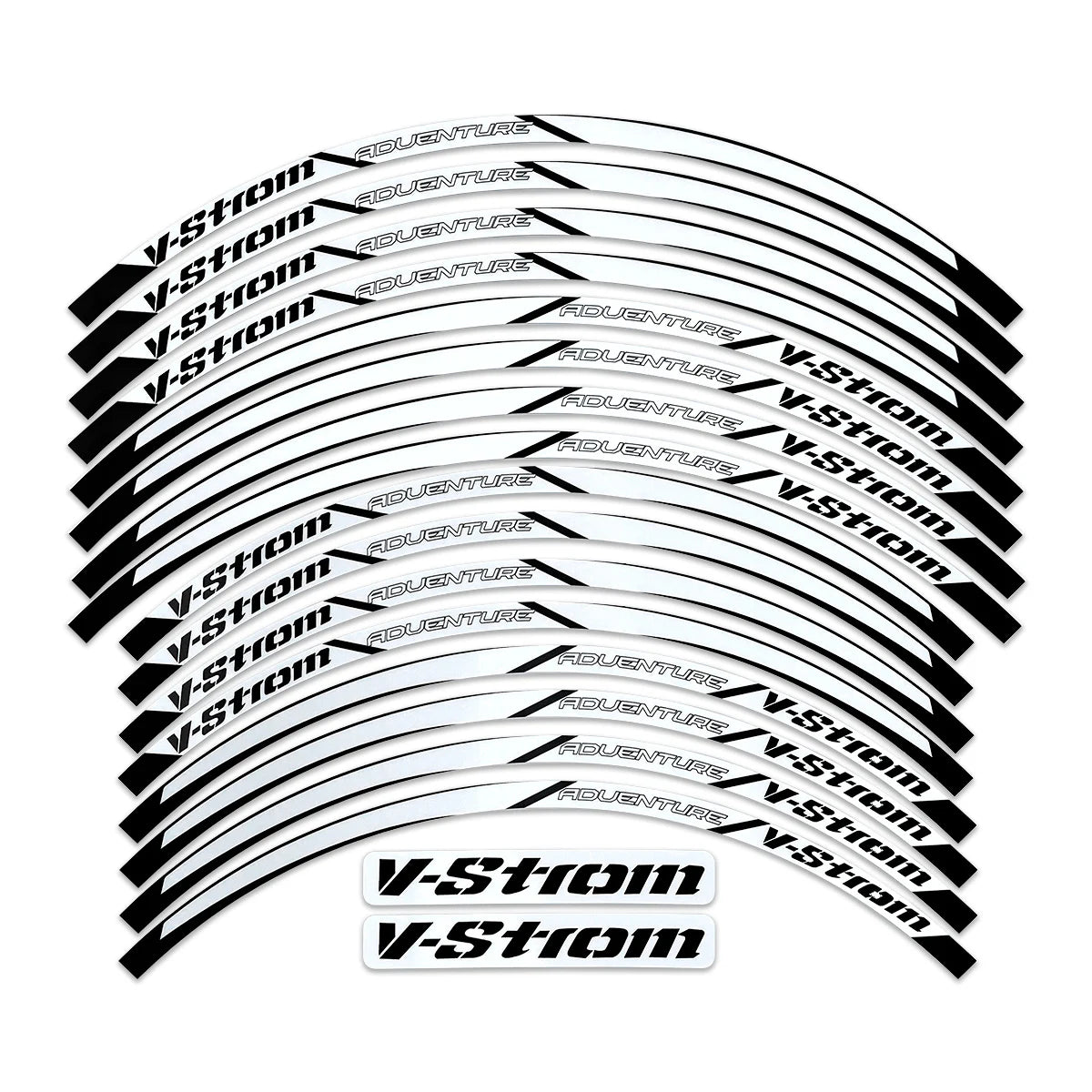 For Suzuki V-Strom 250 SX Vstrom 1000 1050 XT DL 650 Reflective Motorcycle Wheel Hub Stickers Motocross Rim Decals Accessories