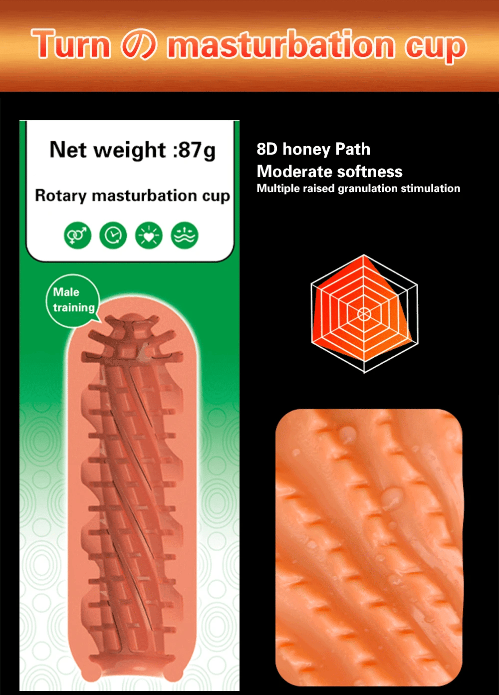 Male Masturbator Cup Sex Toy for Men Soft TPE Cock Training Sex Shop Glans Trainer Penis Sleeve Delay Exercise Adult Products