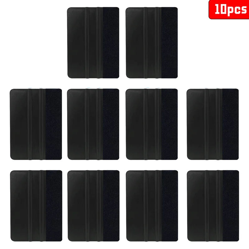 10pcs Car Stickers Film Install Squeegee Vinyl Carbon Fiber Scraper with Felt Squeegee Tool Film Wrapping Car Wrap Tools