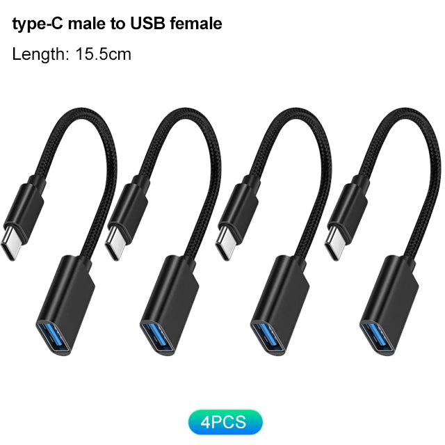 Type C to USB Adapter 3.0 USB-C 3.1 Male OTG A Female Data Connector For MacBook Pro iPad Mini 6/Pro MacBook Air Type C Devices