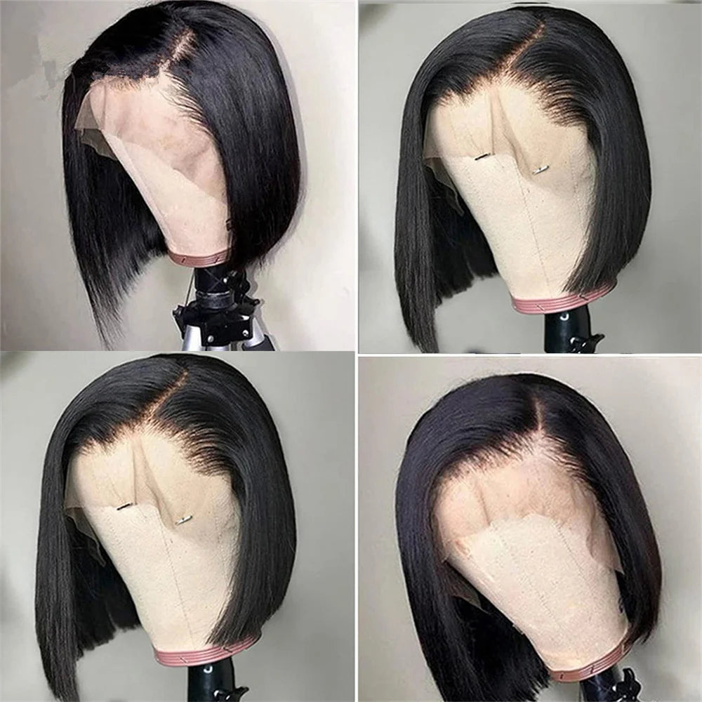 Bone Straight Bob 13x4 Lace Front Human Hair Wigs 13x4 Lace Frontal Wig Transparent Lace Frontal Wig Brazilian Remy Hair Wigs
